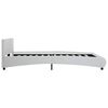 vidaXL Bedframe met LED kunstleer wit 160x200 cm