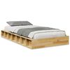 vidaXL Bedframe zonder matras 90x200 cm massief hout eiken