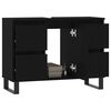 vidaXL Badkamerkast 80x33x60 cm bewerkt hout zwart