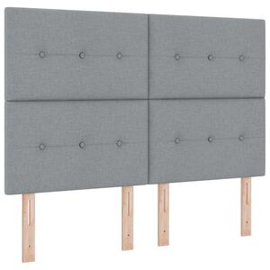 vidaXL in hoogte verstelbaar hoofdbord Lichtgrijs 144 cm Stof