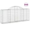 vidaXL Schanskorven 50 st gewelfd 200x30x80/100 cm ijzer
