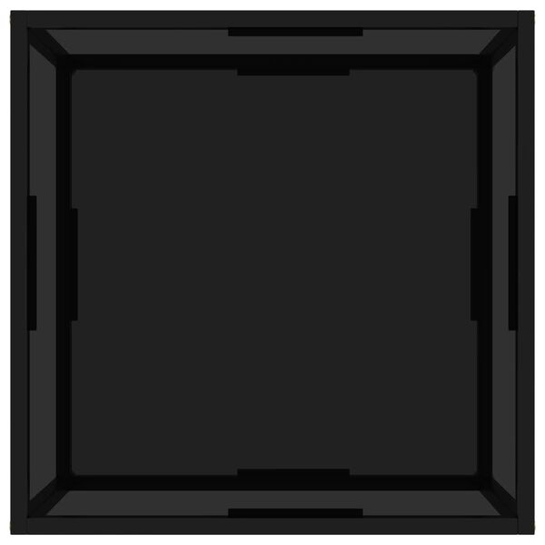 vidaXL Salontafel 60x60x35 cm gehard glas zwart