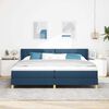 vidaXL Boxspringbed met matras Blauw 200 x 200 cm Polyester