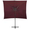 vidaXL Zweefparasol met dubbel dak 250x250 cm bordeauxrood