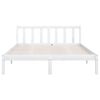 vidaXL Bedframe massief grenenhout wit 140x190 cm