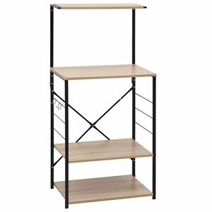 vidaXL Magnetronkast 60x39,6x123 cm bewerkt hout zwart en eikenkleurig