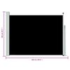 vidaXL Tuinscherm uittrekbaar 100x500 cm zwart