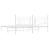 vidaXL Bedframe met hoofdbord metaal wit 193x203 cm