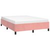 vidaXL Bedframe fluweel roze 140x190 cm