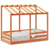 vidaXL Kinderbed met bedhuis 70x140 cm massief grenenhout wasbruin
