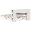 vidaXL Bed met boekenkast zonder matras massief hout wit 150x200 cm