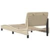 vidaXL Bedframe zonder matras 90x190 cm stof cr&egrave;mekleurig