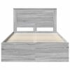 vidaXL Bedframe Grijs Sonoma 120 x 200 cm Massief grenenhout