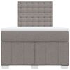 vidaXL Boxspring met matras stof taupe 120x200 cm