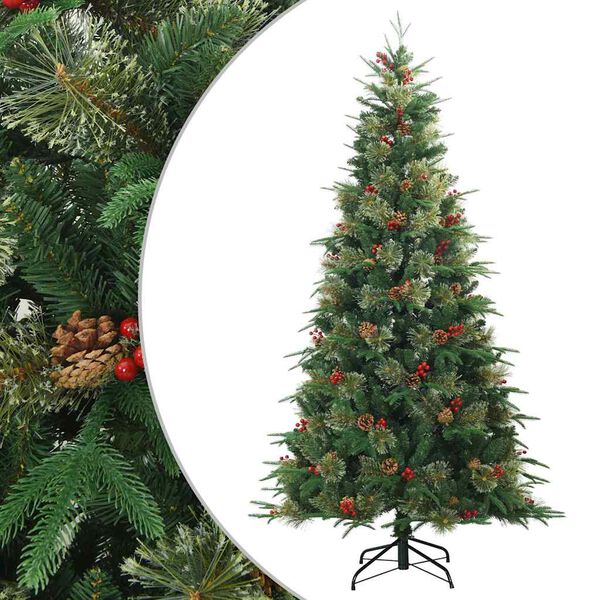 vidaXL Kunstmatige Inklapbare Kerstboom Groen 180 cm PVC, PE en Staal