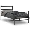 vidaXL Bedframe met hoofd- en voeteneinde&nbsp;metaal zwart 90x190 cm