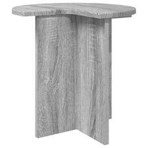 vidaXL Bijzettafel met opslag Grijs sonoma &Oslash; 39 x 38 cm Bewerkt hout