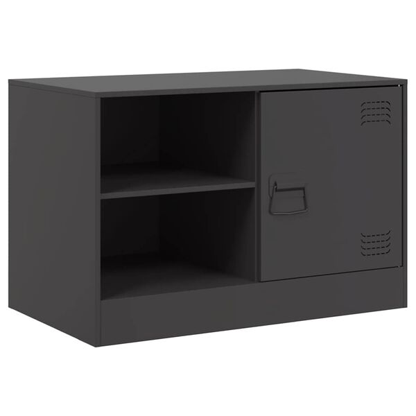 vidaXL Tv-meubel 67x39x44 cm staal zwart