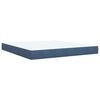 vidaXL Boxspring met matras fluweel donkerblauw 180x200 cm