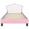 vidaXL Bedframe voor kinderen met hoofdbord Roze 90 x 200 cm PU