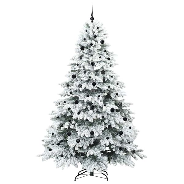 vidaXL Kunstkerstboom met 300 LED met standaard Wit 240 cm PE en PVC