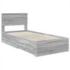 vidaXL Bedframe met hoofdeinde Grijs Sonoma 100 x 200 cm Bewerkt hout