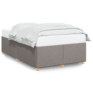 vidaXL Bedframe zonder matras 120x190 cm stof taupe