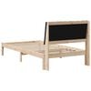 vidaXL Bedframe met hoofdeinde Bruin 100 x 200 cm Massief grenenhout