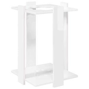 vidaXL Hengelhouder Bewerkt hout 42 x 43 x 60 cm Hoogglans Wit