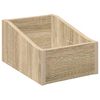 vidaXL LP Recorddoos Sonoma Eiken 23 x 33 x 16 cm Bewerkt hout