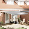 vidaXL Luifel handmatig uittrekbaar en LED 400x300 cm antraciet en wit