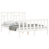 vidaXL Bedframe zonder matras massief grenenhout wit 140x190 cm
