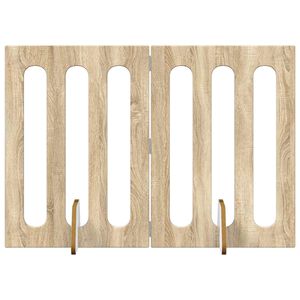 vidaXL Opvouwbaar huisdierhek 2 st Sonoma Eiken 100,5 x 38 x 70 cm