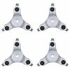 vidaXL Meubelrollers 4 st 16x14,5x5,5 cm staal 180 kg