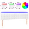 vidaXL Hoofdbord LED 180x5x78/88 cm kunstleer wit