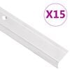 vidaXL Trapneuzen L-vormig 15 st 100 cm aluminium zilverkleurig