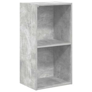 vidaXL Boekenkast met 2 schappen 40x30x76,5 cm bewerkt hout betongrijs