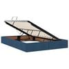 vidaXL Opbergbed met LED met matras met LED Blauw 140 x 190 cm Stof