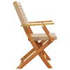 vidaXL Tuinstoelen 8 st inklapbaar poly rattan en massief hout beige