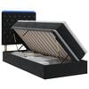 vidaXL LED Opslagbed met Matras Zwart 90 x 200 cm Fluweel