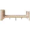 vidaXL Bedframe met hoofdbord massief grenenhout 135x190 cm