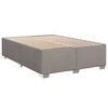 vidaXL Boxspring met matras stof taupe 140x190 cm