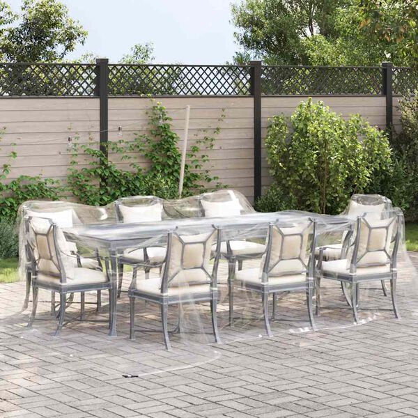 vidaXL Doorzichtig zeildoek met zeilringen 4x6 m PVC