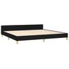 vidaXL Bedframe zonder matras stof zwart 200x200 cm