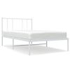 vidaXL Bedframe met hoofdbord metaal wit 90x190 cm