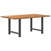 vidaXL Eettafel rechthoekig 180x100x74 cm massief eikenhout lichtbruin