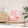 vidaXL Fauteuil Roze 69 x 74 x 93 cm Sherpa Stof