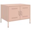 vidaXL Salontafel 68x50x50,5 cm staal roze