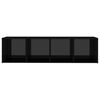 vidaXL Tv-meubelen 3 st 142,5x35x36,5 cm bewerkt hout hoogglans zwart
