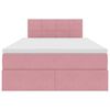 vidaXL Opbergbed met LED met matras met LED Roze 120 x 200 cm Fluweel